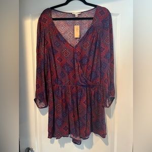 American eagle pattern sleeved romper